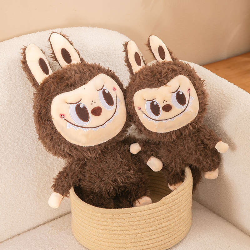 Cute Labubu Plush Toy Monkey Pillow Rainbow Crying Doll Stuffed Animal Children's Companion Gift