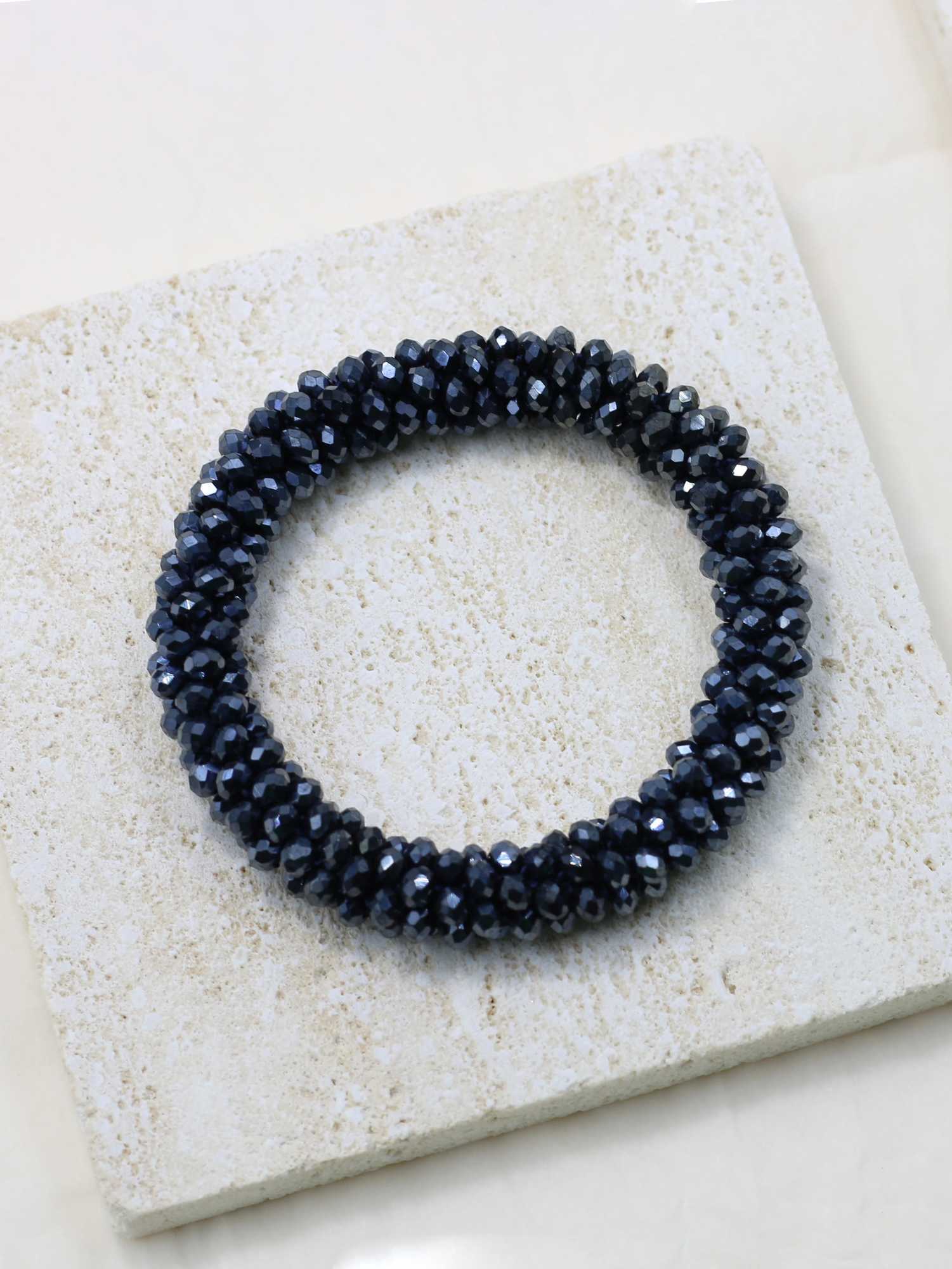 INKDEW Beads Elastic Bracelet Handmade Strand Crystal Bracelets for Women Gift Multicolor Bracelets Jewelry boho BR001 W250606