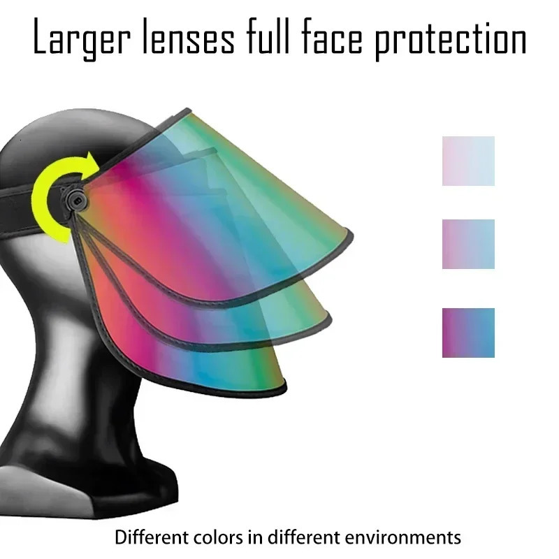 Sunshade and Eye Protection Two-in-one Sun Hats Summer Cap Full Face Shield for Ladies Men Waterproof Breath Beach Visors Hat 250603