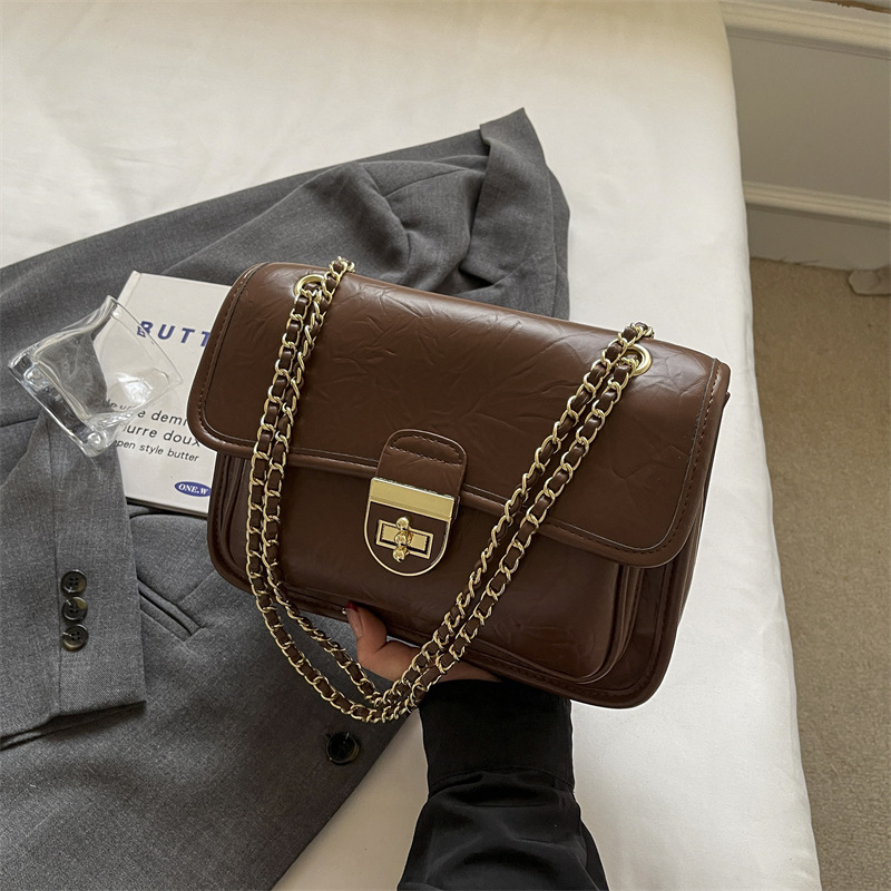 designer Commuting Niche Chain Small Square Bag for Women 2025 Summer New Fashion Single Shoulder Crossbody Bag High-end Sense Wanderer Bag