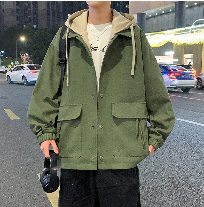 Ddmyoutdoortwo Piece Jacket For In Spring And Autumn Loose Plus Size Trendy Brand Hooded Workwear Jacket Outdoor Windproof Men Jogging Suit