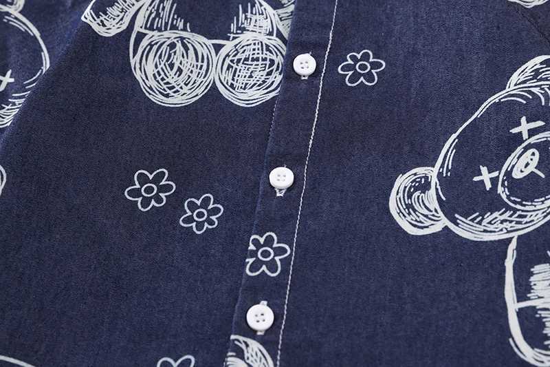 New Summer Boys Denim Clothing Sets Children Fashion Cartoon Bear T Shirt Shorts 2pcs Infant Baby Casual Outfits Suits R250606