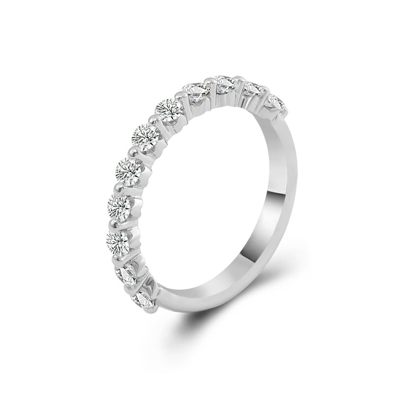 Provence Jewelry Popular style 10k 14k 18k white gold half eternity diamond rings round cut lab grown Natural diamond engagement weddings ring for men