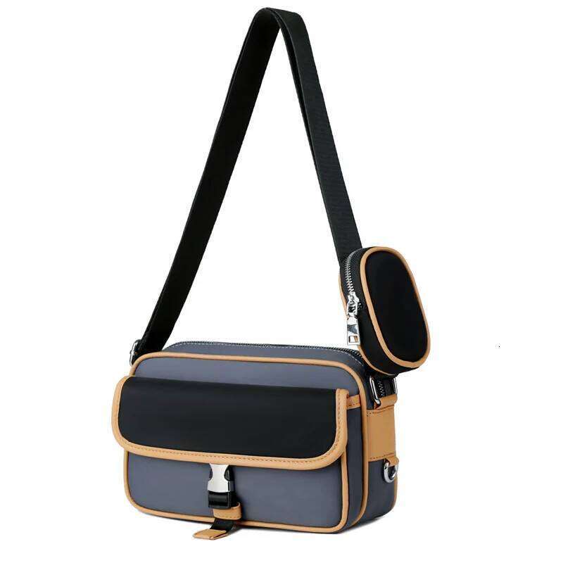 Men's Solid Color Oxford Square Shoulder Crossbody Wallet Bolsos Para Hombre Messenger Bags For Men Mens Bag