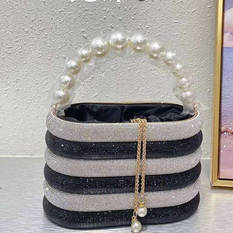 XIYUAN Pink/Blue/Purple Stones Tote summer Rhinestone Small Handbags Dinner Handbag For Women Shoulder Bag Bridal Purse