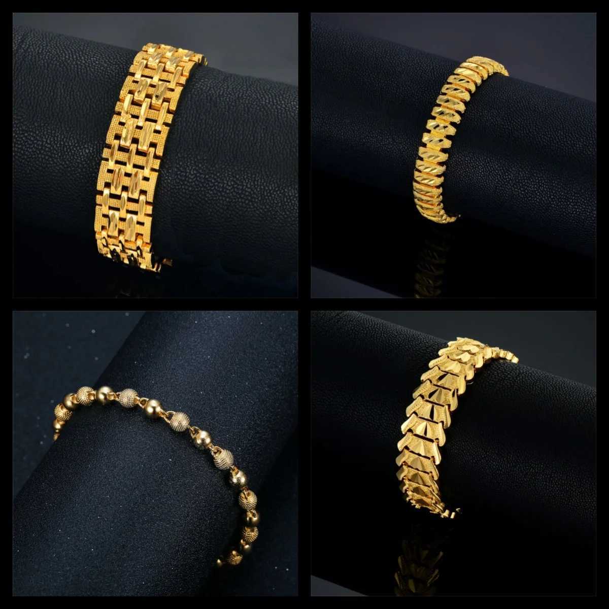 Womens Fashion Heart Chain Bracelet Gold Plated Vintage Bracelets Female Jewelry Party Anniversary Wedding Gift Wholesale W250606