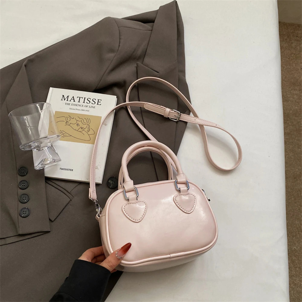 Summer Square Glossy Handbags for Women Female Simple High Grade Solid Color Zipper One Shoulder Bag Commute Crossbody Bags 250605