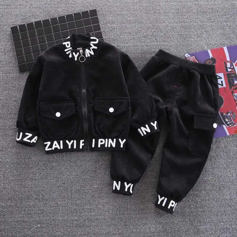 Boys Spring Clothing Set New Korean Edition Baby Spring and Autumn Coat+T-shirt+pants Casual Childrens 3-piece Set R250606