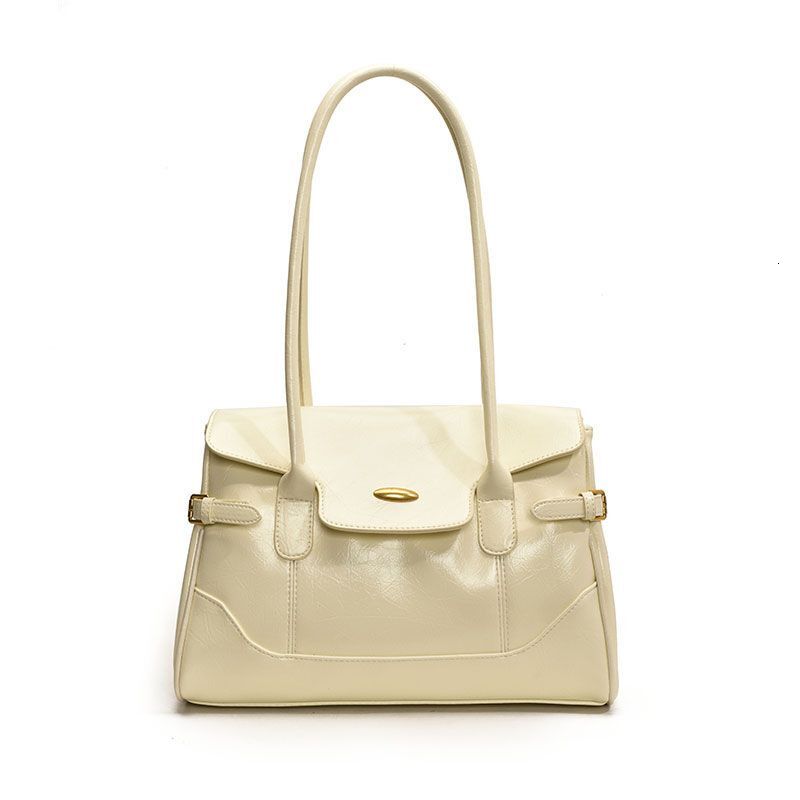 2025 Spring/Summer New Women's Bag Summer Commuter Large Capacity Bag Women's New Texture Shoulder Bag Fashion Handbag Solid Color Rock Patt