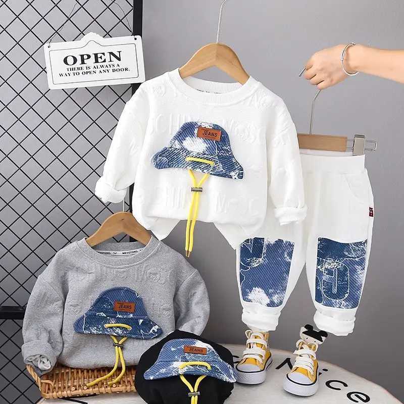 New Spring Autumn Baby Boy Clothes Suit Children Boys Fashion T-Shirt Pants 2Pcs/Sets Kids Tracksuits Toddler Casual Costume R250606