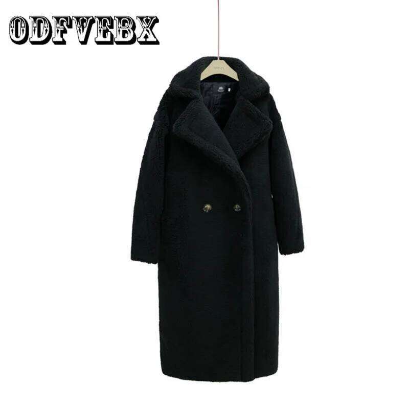 2025 Autumn Long Winter Woman Faux Coat Thick Warm Ladies Lapel OverCoat Fur Jacket Female Plush Teddy Outwear