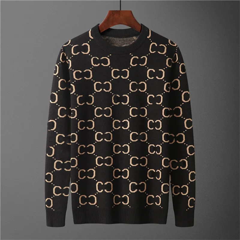 Brand crew neck sweater men's women's classic letters casual napped men autumn and winter warm sweaters soft knitted pullover