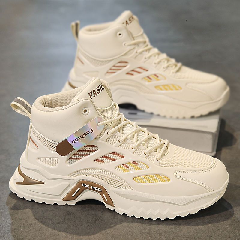 Men's Summer 2025 Youth Sports Casual High-top Breathable Mesh Height-increasing Versatile Trendy Shoes Designer casual shoes