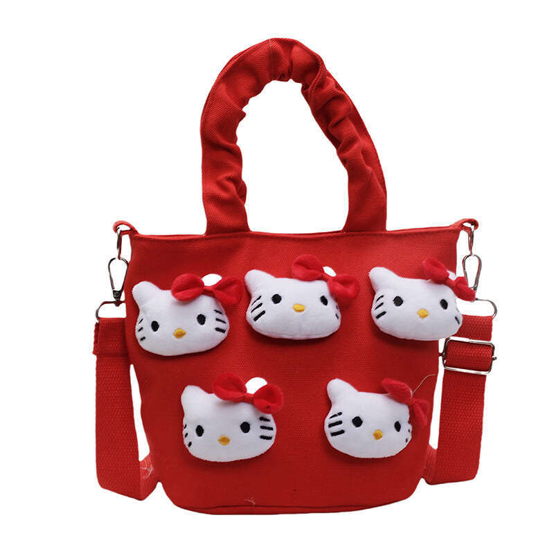Cute Girl Handbag Cartoon Plush Doll Children's 2025 New Single Shoulder Crossbody Women's Bucket Bag Trendy