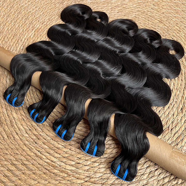 Free shipping Vieamese Super Drawn Body Wave Weaves Unprocessed Hair Extensions Natural Color 100g/bundle Double Wefts 3Bundles/lot