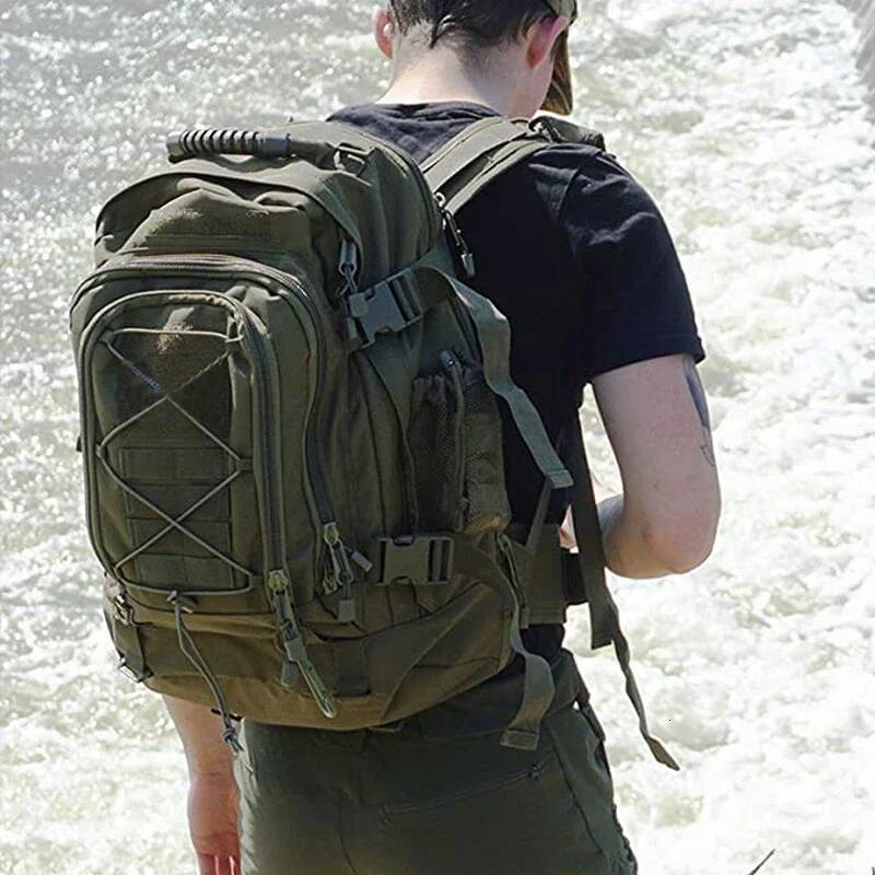 60L Male Travel Tactical Large Hiking Camping backpack Expandable Army Backpacks Molle 3 Day Assault Pack Rucksacks