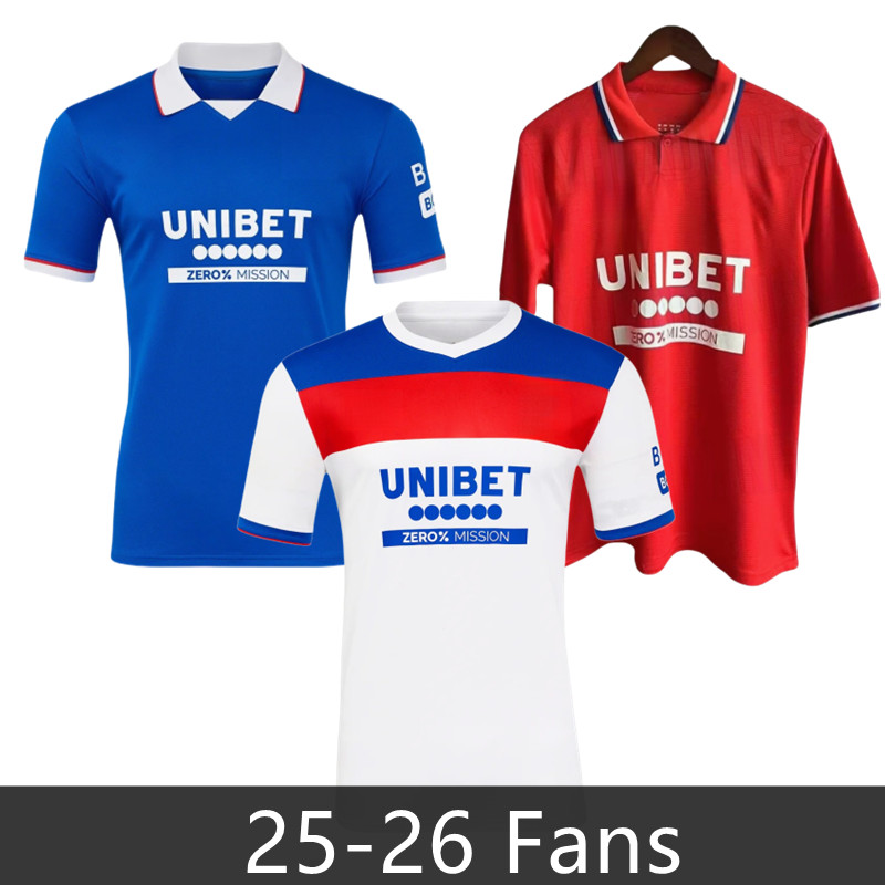 Rangeres 25 26 Soccer Jerseys TAVERNIER MORELOS 2025 2026 ROOFE DAVIS football shirts Men Kids Kis