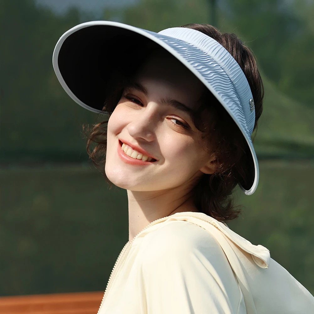 OhSunny Womens Sun Visor Fashion Summer Golf Cap UV Protection UPF 50 Portable Hat for Outdoors Sports Traveling 250603