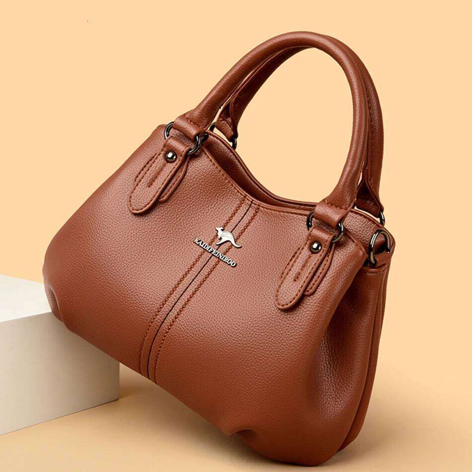 3 Layers Casual Handbags High Quality Soft Leather Messenger Sac Designer Tote Shoulder Crossbody Bags For Women 2024 New