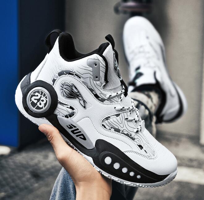 Sneakers men's spring shoes men's basketball sports shoes high help student teenager graffiti running shoes Z 6.4-4