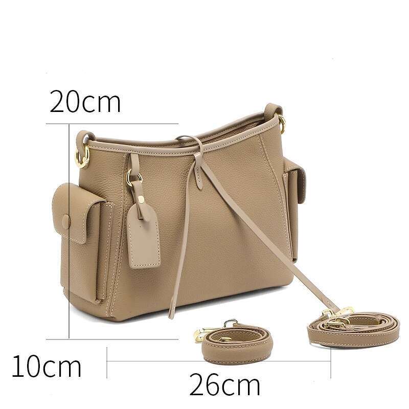 Designer Bags 2025 Women's Natural Cow Real Leather Shoulder Bag Ladies Retro Soft Cowhide Crossbody Bags Female Fashion Design Handbags New Luxu