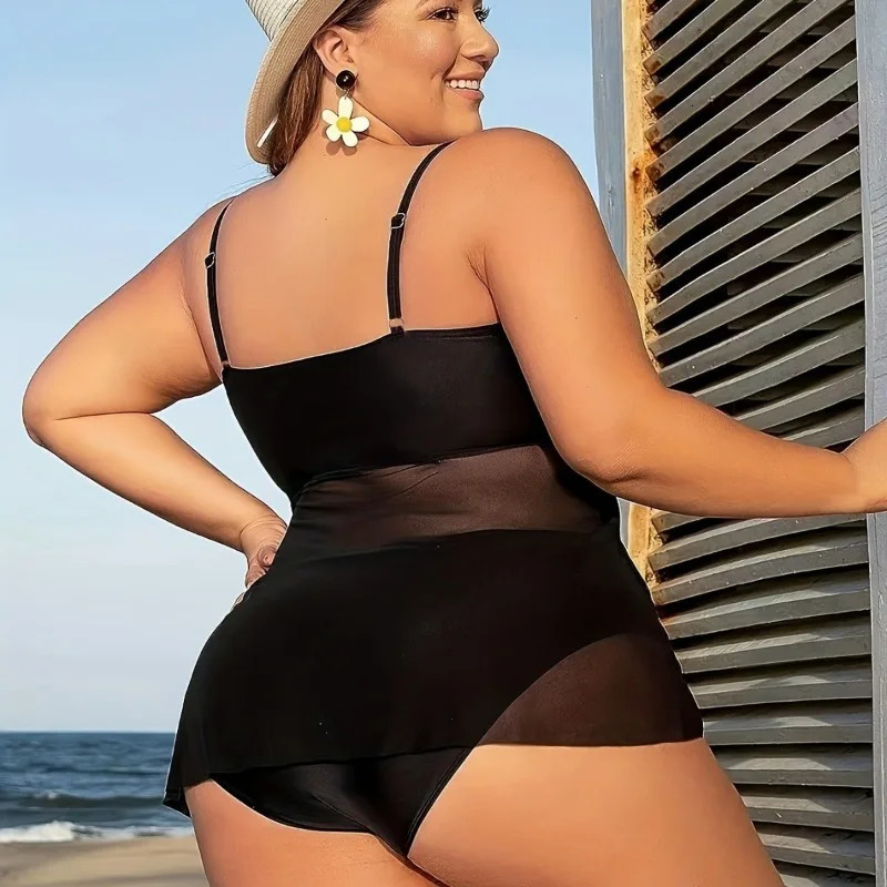 2025 Tie Dye Tankini 2 Pieces Swimsuit Women Plus Large Size Swimwear Female Bathers Bathing Swimming Swim Suit Beachwear 4XL 250603