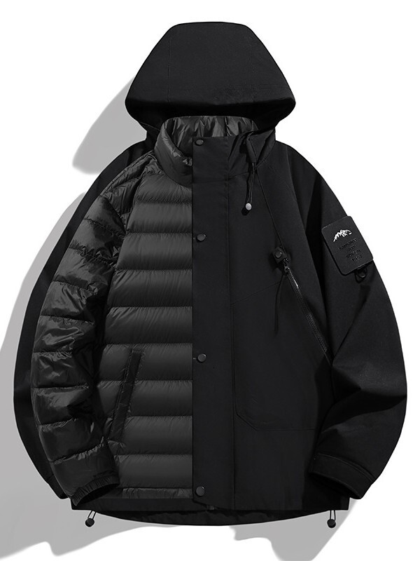 Ddmyoutdoor Outdoor In Hoodie Men S Winter Warmth Down Inner Tank Detachable Mountaineering Three Proof Coat Jackets