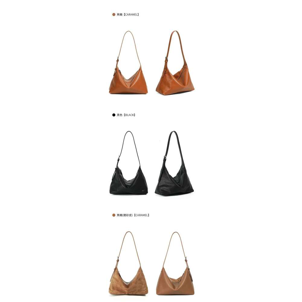 First layer vegetable tanned cowhide armpit classic crossbody hobo bag all-match casual genuine leather commuting shoulder dumpl