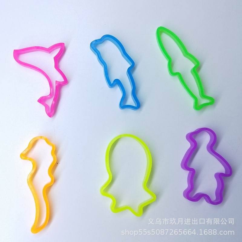 Europe and the United States explosion models silicone cartoon animal modeling leather band hair rope hair circle candy color bracelet 18 models