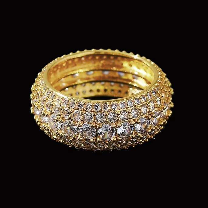 GRA Certified VVS Moissanite Diamond Ring 14k 18k White Gold Iced Out Customized Vvs Moissanite Brilliant Cut Ring for Men Women