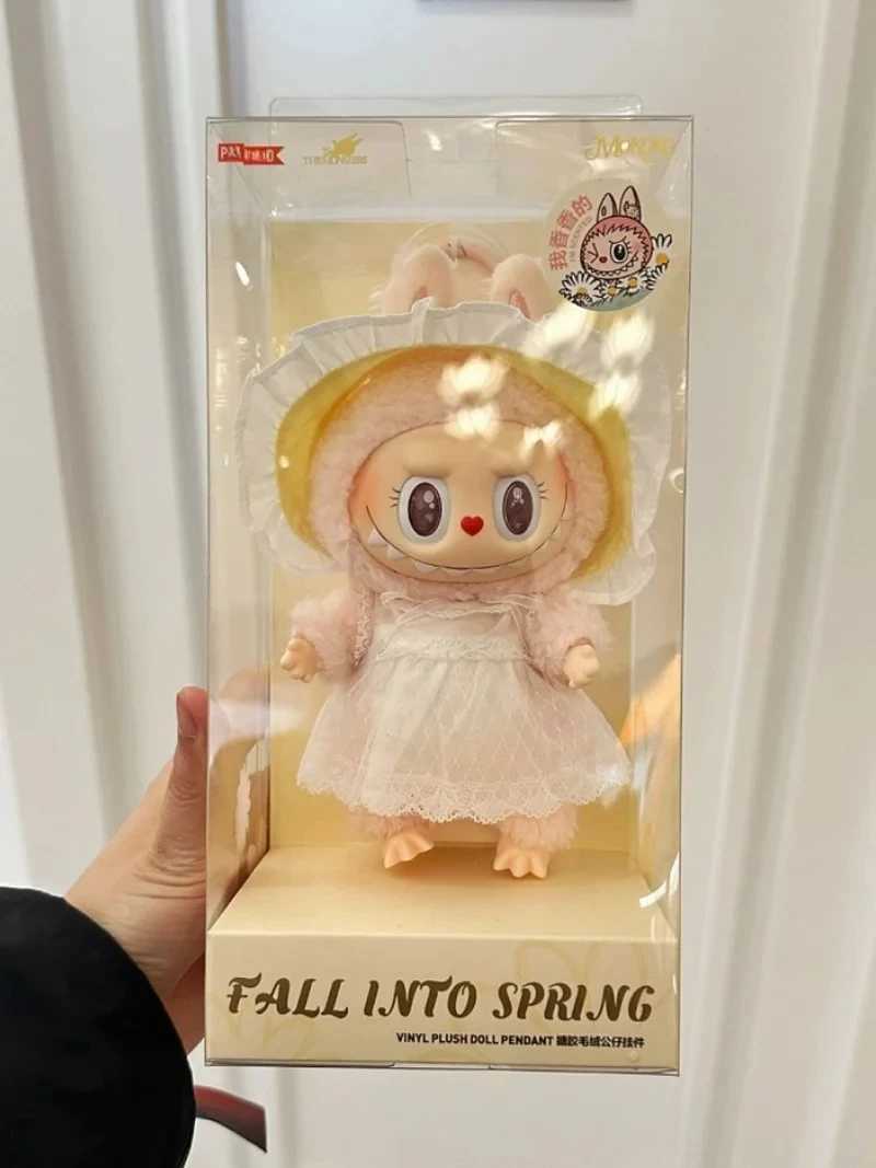 Hot 1 1 Hot Sale Pink Labubu Mokoko Series Spring Flowers Sweetheart Limited Edition Vinyl Doll Kawaii Backpack Ornaments X250606