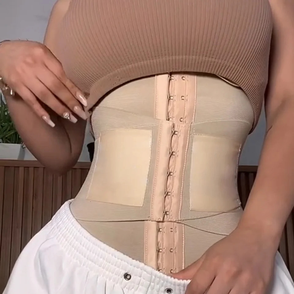 Fajas Colombians Waist Trainer Double Compression BBL Shaper Tummy Control Slimming Sheath Flat Belly Adjustable Shapewear 250605