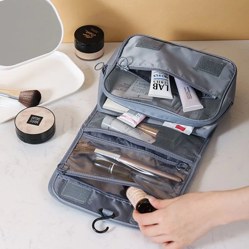 Travel Makeup Bag High Capacity Toiletries Storage Pouch Make Up Organizer Waterproof Beauty Bathroom Wash Bag 250605