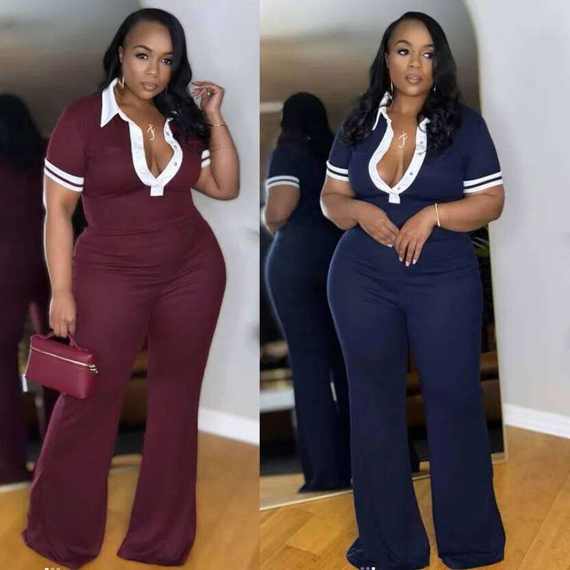 Women Patchwork Elastic Short Sleeve Jumpsuit 2025 Fashion Summer African Chic Street Party Romper One Piece Set Outfits