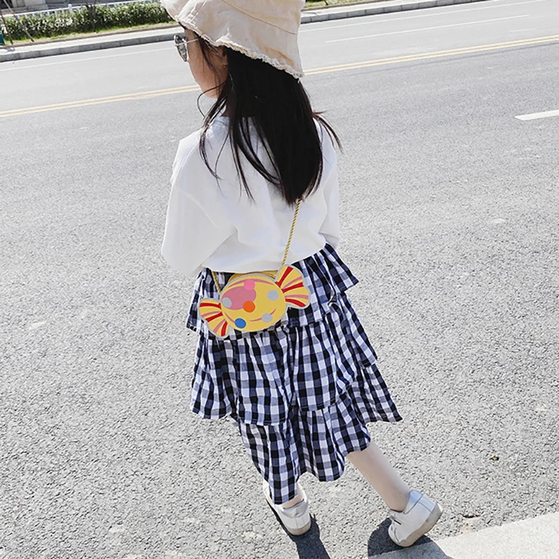 Kids Cute Candy Shoulder Bag Princess Girls Crossbody Messenger PU Leather Small Handbag Bags Coin Purse 250605