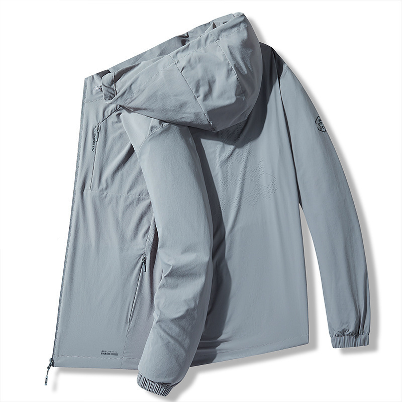 Ddmyoutdoor New Stretch Breathable Sun Protection Clothing For Men S Outdoor Skin Windbreaker UV Resistant Plus Size Jacket Jogging Suit