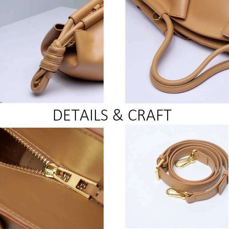 VM FASHION KISS 2024 Underarm Cowhide Women's With Drawstring Handle Dumpling Bag Design Bolsas Femininas
