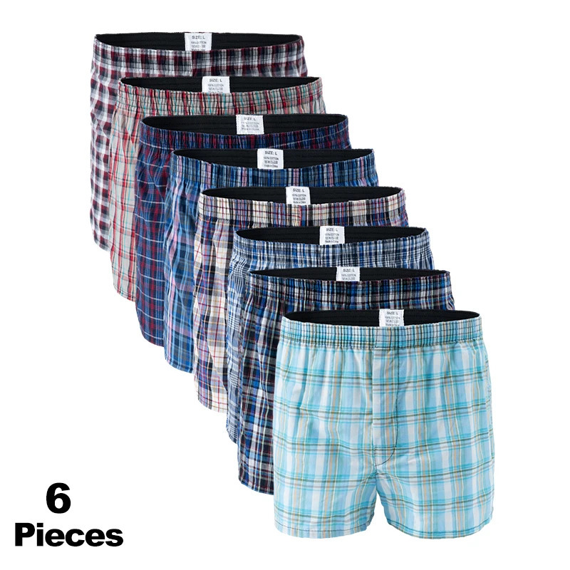 6Pcs/lot Cotton Men Underwear Comfortable Man Underpants Male Mens Boxers Men Panties for Shorts Boxershorts L-3XL 250605