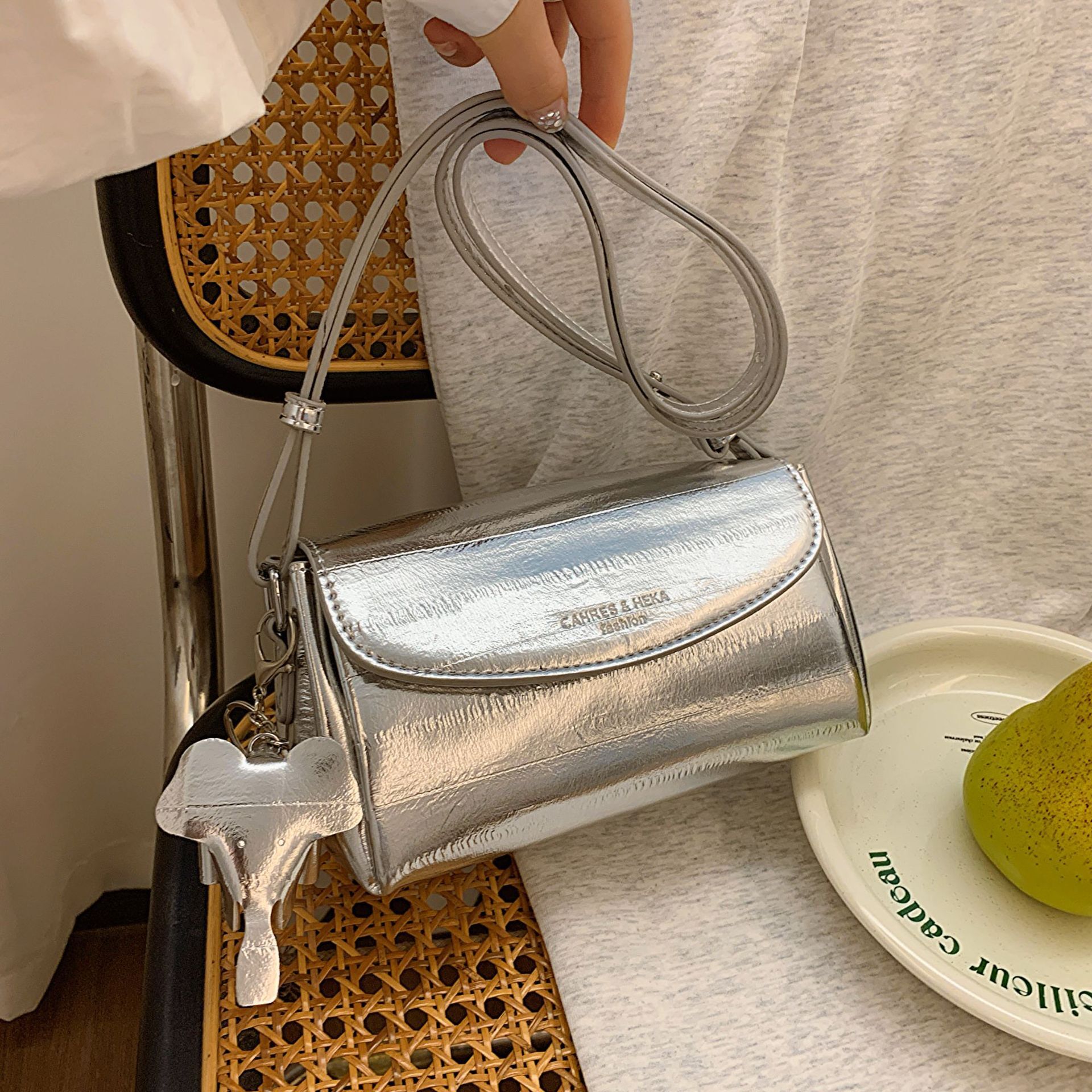 designer High-End Eel Pattern Underarm Small Bag for Women 2025 New Fashion Versatile Shoulder Crossbody Bag Hot-Selling Small Square Bag