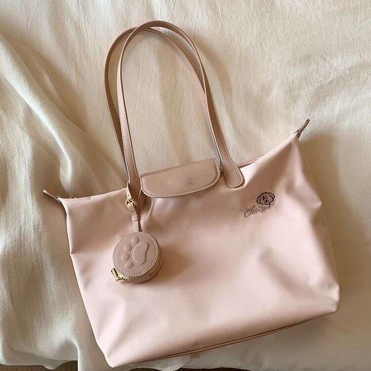 2025 New Fashion Versatile Bread Dog Unheard Flower Language Tote Women's Casual Large Capacity Shoulder Bag