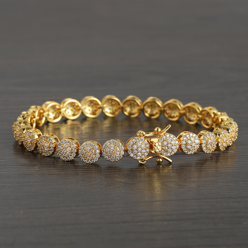 New In 5-7mm Sparkly Diamond Tennis Bracelets For Men And Women Mixed Round Bling Cz Stones Cubic Zircon Bangle Bracelet Chainla Pulseiras Bijoux Hip 