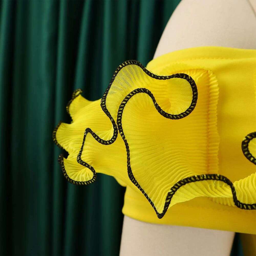 Elegant Jumpsuits Rompers 2025 New for Woman Off the Shoulder Ruffles High Waisted Straight Floor Length Birthday Party Outfits