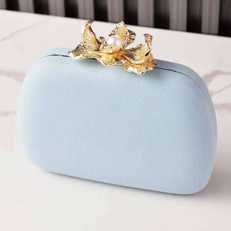 Sweet aron Colore Dinner Women Fashion Flower Buckle Handbag Wedding Bride Evening Bags Girls Cute Party Clutch Bag