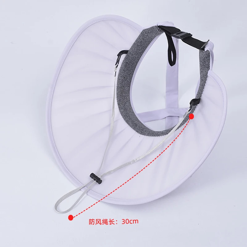 Summer ice silk streamers empty top hat Fashion shell large brim sunblock hat UV protection sunshade hat 250603