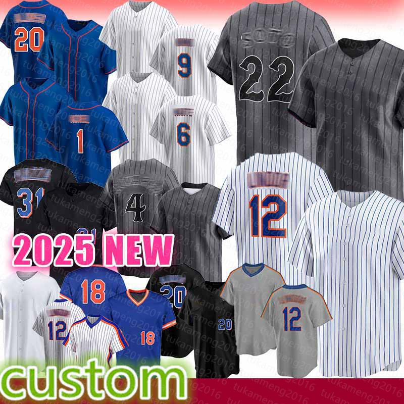Juan Soto Francisco Lindor Baseball Jerseys Pete Alonso Piazza Brandon Nimmo Jeff McNeil Starling Marte Dwight Gooden Francisco Alvarez Darryl Strawberry