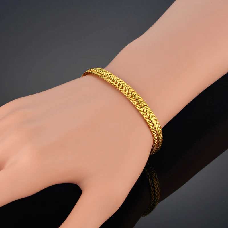 6MM Wide 18-22CM Stainless Steel Chain Snake Link Bracelets For Men Jewelry Silver Plated Solid Metal Fashion Jewelry W250606