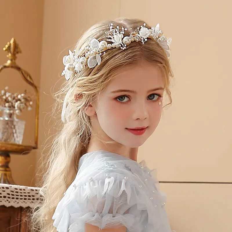 Tiaras Earring Sets Wedding Hair Accessories For Women Flower Rhinestone Pearl Headbands Dangler Princess Bridal Crowns Jewelry Z250605