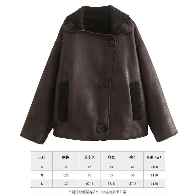 Women's Fashion New Arrival Autumn Winter Shearling Collar Jacket Coat B5