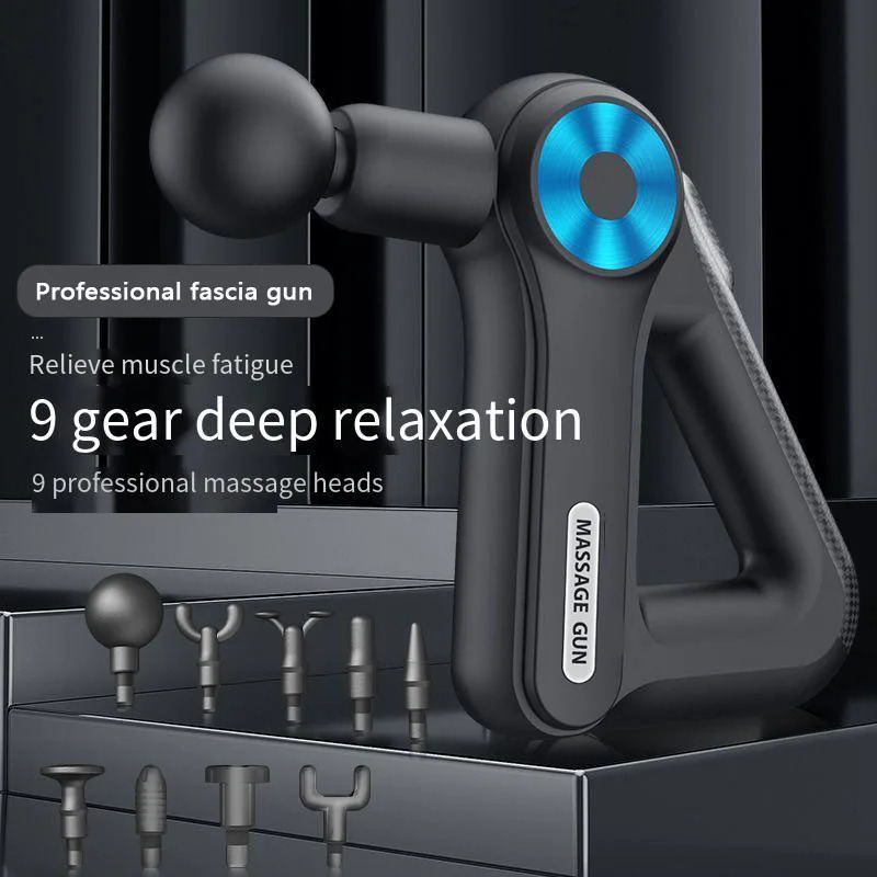 Professional Massage Gun Rechargeable Whole Body Back Neck Muscle Relaxation Massager Low Noise 9 Level Deep Tissue Massage Gun 250605