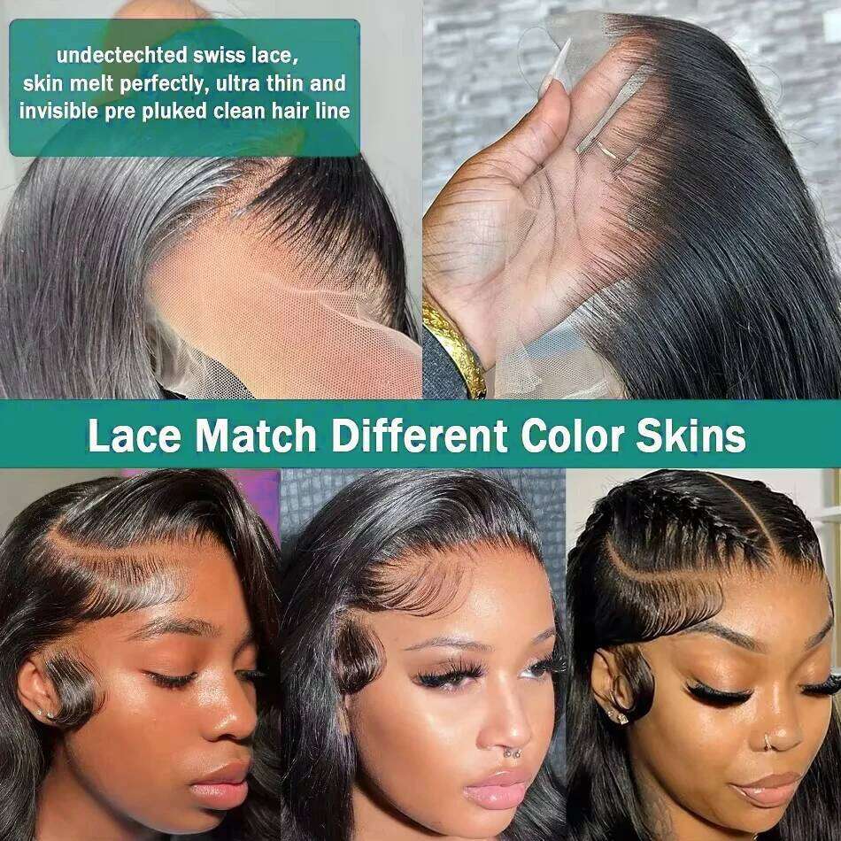 13x6 HD 40 42Inch 250% Bone Straight 13x4 Front Human Hair Wigs 5x5 Glueless Ready To Wear Transparent Lace Frontal Wig